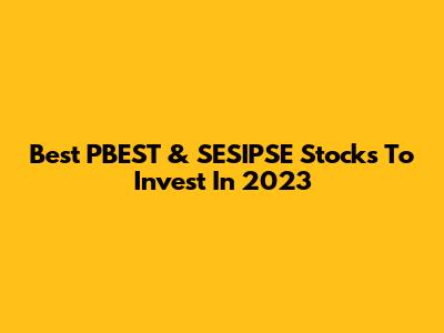 Best PBEST & SESIPSE Stocks To Invest In 2023